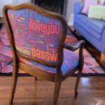 password chair upholstered by Jen Primack