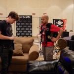 DEFCON speaker ready room, with Eric Mill and goon